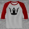 Raglan 3/4 Roundneck Shirt (Gray Body) Thumbnail