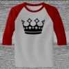 Raglan 3/4 Roundneck Shirt (Gray Body) Thumbnail