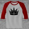 Raglan 3/4 Roundneck Shirt (Gray Body) Thumbnail