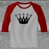 Raglan 3/4 Roundneck Shirt (Gray Body) Thumbnail