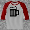 Raglan 3/4 Roundneck Shirt (Gray Body) Thumbnail