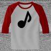 Raglan 3/4 Roundneck Shirt (Gray Body) Thumbnail
