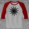 Raglan 3/4 Roundneck Shirt (Gray Body) Thumbnail