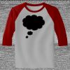 Raglan 3/4 Roundneck Shirt (Gray Body) Thumbnail