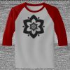 Raglan 3/4 Roundneck Shirt (Gray Body) Thumbnail