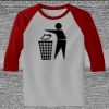 Raglan 3/4 Roundneck Shirt (Gray Body) Thumbnail