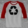 Raglan 3/4 Roundneck Shirt (Gray Body) Thumbnail