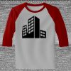 Raglan 3/4 Roundneck Shirt (Gray Body) Thumbnail