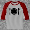 Raglan 3/4 Roundneck Shirt (Gray Body) Thumbnail