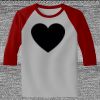 Raglan 3/4 Roundneck Shirt (Gray Body) Thumbnail