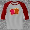 Raglan 3/4 Roundneck Shirt (Gray Body) Thumbnail