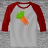 Raglan 3/4 Roundneck Shirt (Gray Body) Thumbnail