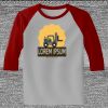 Raglan 3/4 Roundneck Shirt (Gray Body) Thumbnail