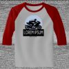 Raglan 3/4 Roundneck Shirt (Gray Body) Thumbnail