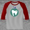 Raglan 3/4 Roundneck Shirt (Gray Body) Thumbnail