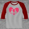 Raglan 3/4 Roundneck Shirt (Gray Body) Thumbnail