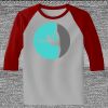 Raglan 3/4 Roundneck Shirt (Gray Body) Thumbnail
