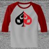 Raglan 3/4 Roundneck Shirt (Gray Body) Thumbnail