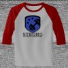 Raglan 3/4 Roundneck Shirt (Gray Body) Thumbnail