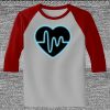 Raglan 3/4 Roundneck Shirt (Gray Body) Thumbnail