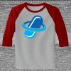 Raglan 3/4 Roundneck Shirt (Gray Body) Thumbnail
