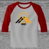 Raglan 3/4 Roundneck Shirt (Gray Body) Thumbnail