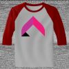 Raglan 3/4 Roundneck Shirt (Gray Body) Thumbnail