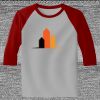 Raglan 3/4 Roundneck Shirt (Gray Body) Thumbnail
