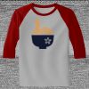 Raglan 3/4 Roundneck Shirt (Gray Body) Thumbnail