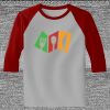 Raglan 3/4 Roundneck Shirt (Gray Body) Thumbnail