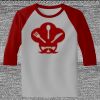 Raglan 3/4 Roundneck Shirt (Gray Body) Thumbnail