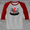 Raglan 3/4 Roundneck Shirt (Gray Body) Thumbnail