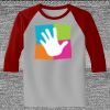 Raglan 3/4 Roundneck Shirt (Gray Body) Thumbnail