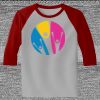 Raglan 3/4 Roundneck Shirt (Gray Body) Thumbnail