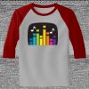 Raglan 3/4 Roundneck Shirt (Gray Body) Thumbnail