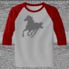 Raglan 3/4 Roundneck Shirt (Gray Body) Thumbnail