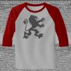 Raglan 3/4 Roundneck Shirt (Gray Body) Thumbnail