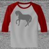 Raglan 3/4 Roundneck Shirt (Gray Body) Thumbnail