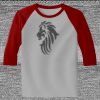 Raglan 3/4 Roundneck Shirt (Gray Body) Thumbnail