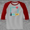 Raglan 3/4 Roundneck Shirt (Gray Body) Thumbnail
