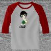 Raglan 3/4 Roundneck Shirt (Gray Body) Thumbnail
