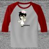 Raglan 3/4 Roundneck Shirt (Gray Body) Thumbnail