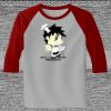 Raglan 3/4 Roundneck Shirt (Gray Body) Thumbnail