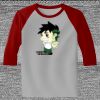 Raglan 3/4 Roundneck Shirt (Gray Body) Thumbnail