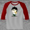 Raglan 3/4 Roundneck Shirt (Gray Body) Thumbnail