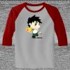 Raglan 3/4 Roundneck Shirt (Gray Body) Thumbnail