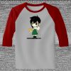Raglan 3/4 Roundneck Shirt (Gray Body) Thumbnail
