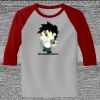 Raglan 3/4 Roundneck Shirt (Gray Body) Thumbnail