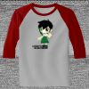 Raglan 3/4 Roundneck Shirt (Gray Body) Thumbnail