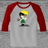 Raglan 3/4 Roundneck Shirt (Gray Body) Thumbnail